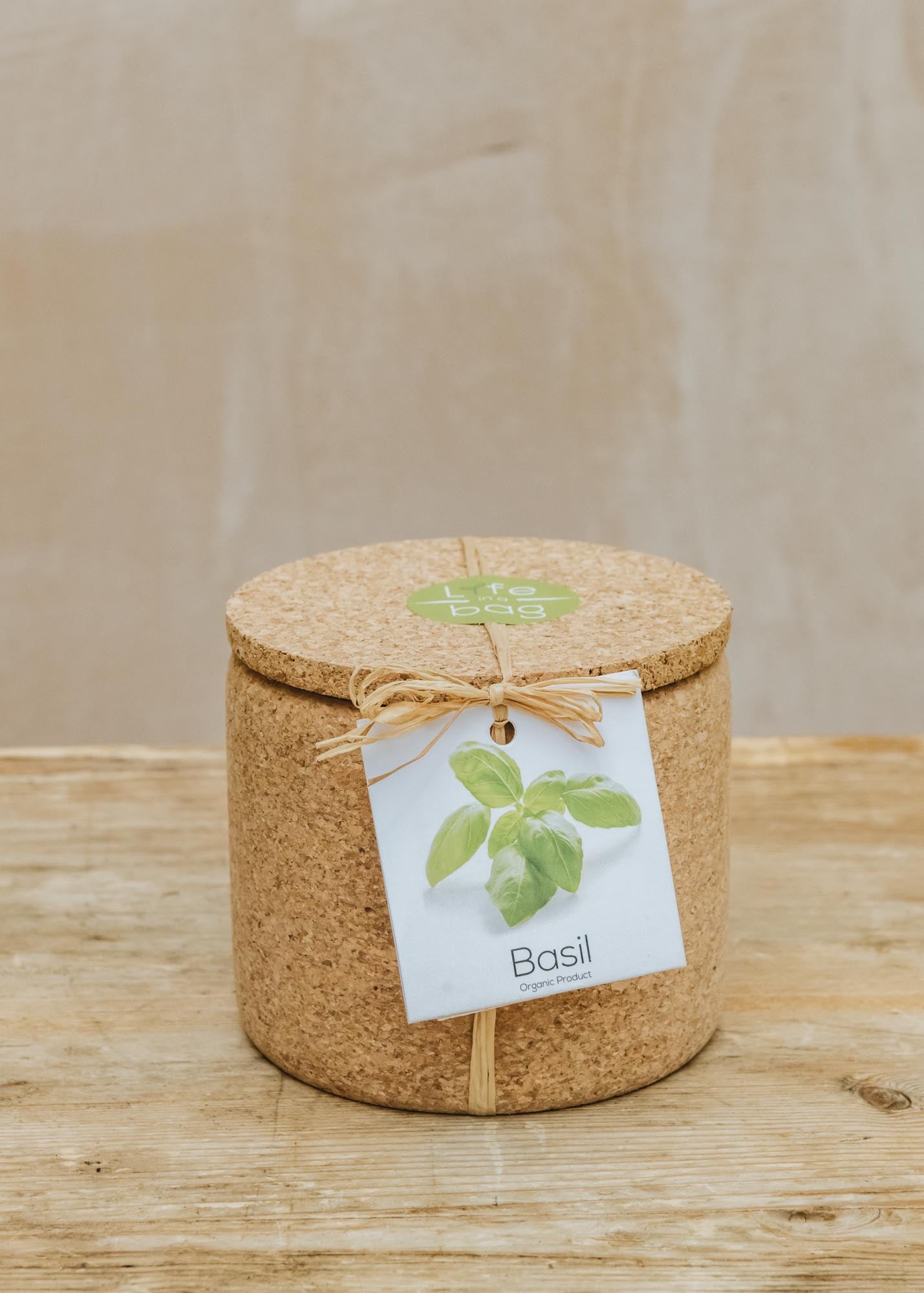 Life in a Bag Basil Grow Cork Pot Burford Garden Co