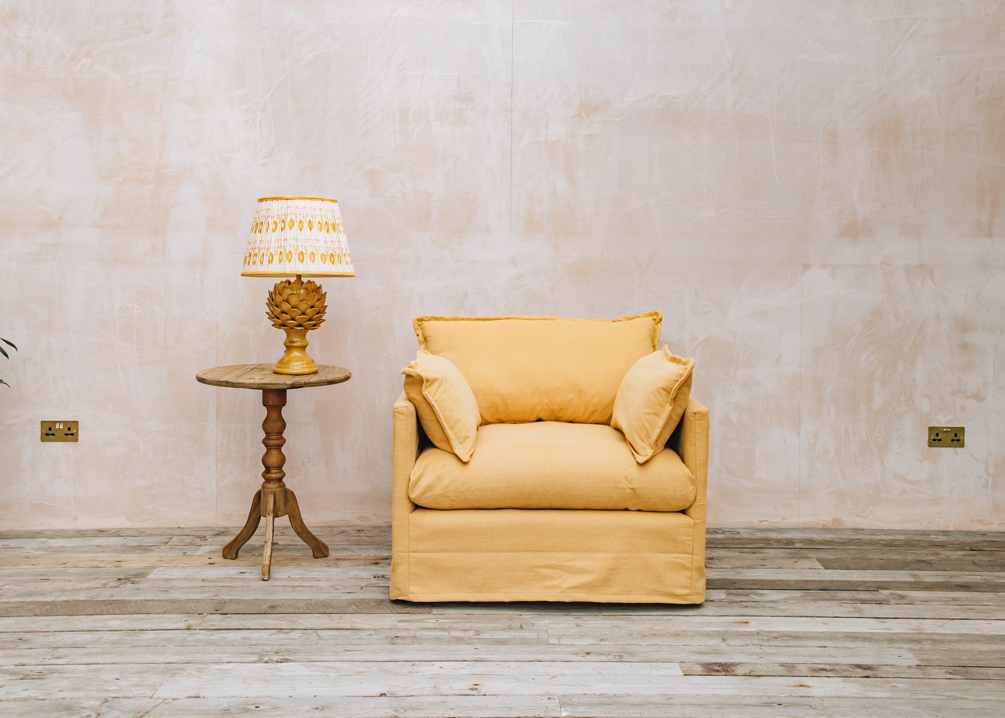 Mustard loveseat deals