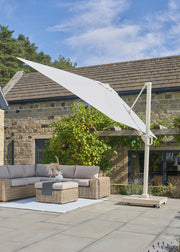 Pacific Lifestyle Square T2 Challenger Parasol in Sandstone and Champagne, 3m