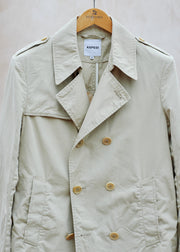 Aspesi Lightweight Beige Cotton Peacoat - M