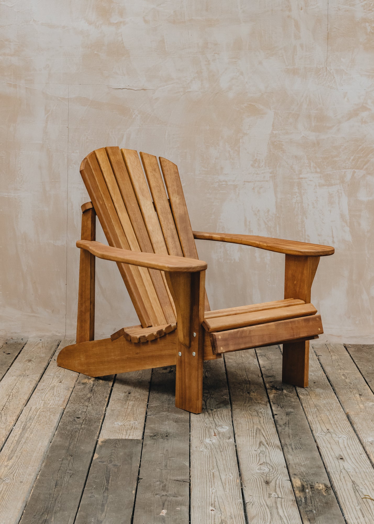 Adirondak Handmade Iroko Wood Chair