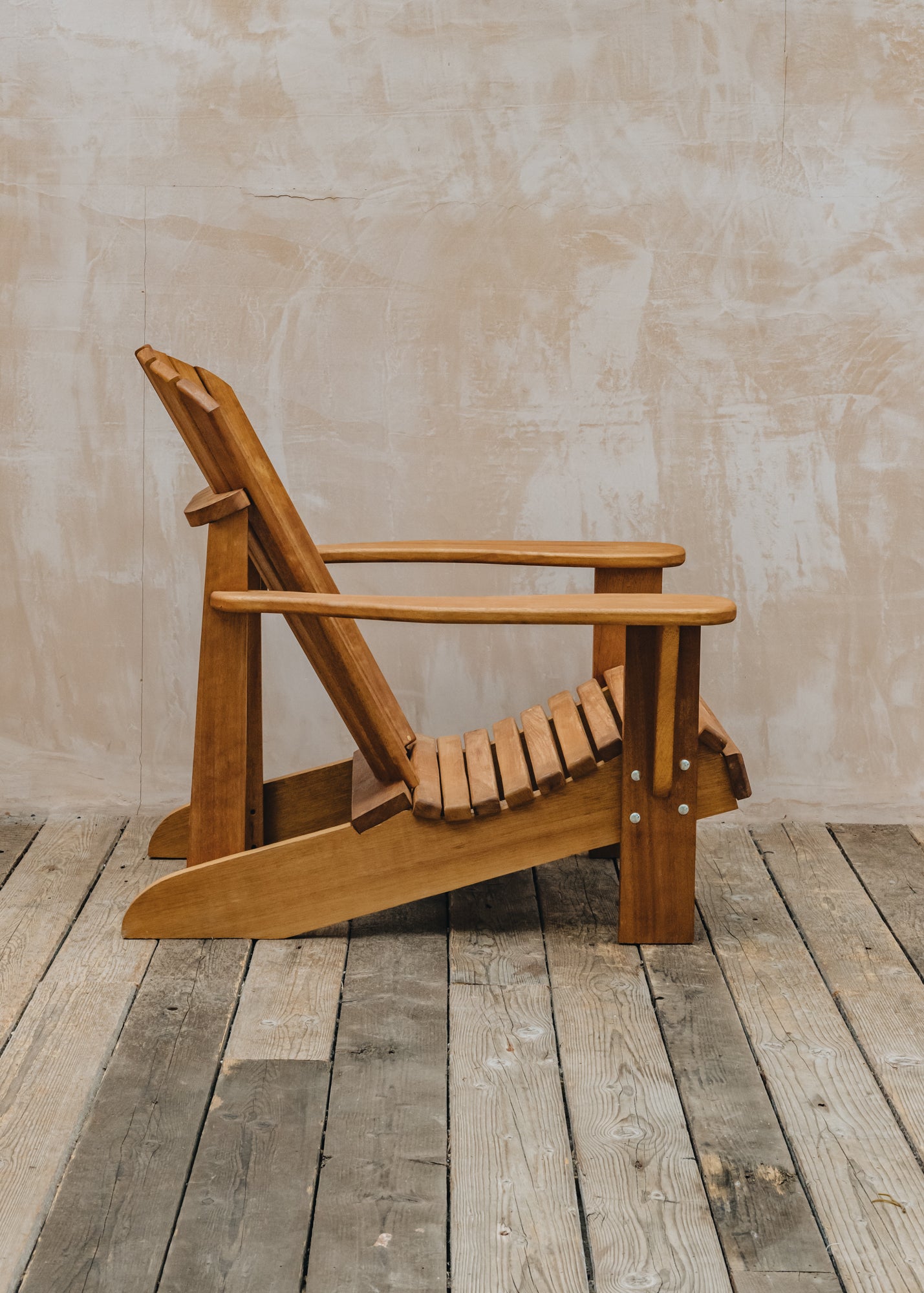 Adirondak Handmade Iroko Wood Chair