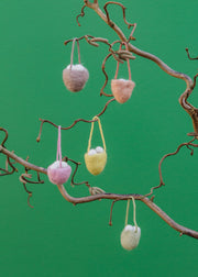 Gingko Eggs in Basket Decorations, pack of five