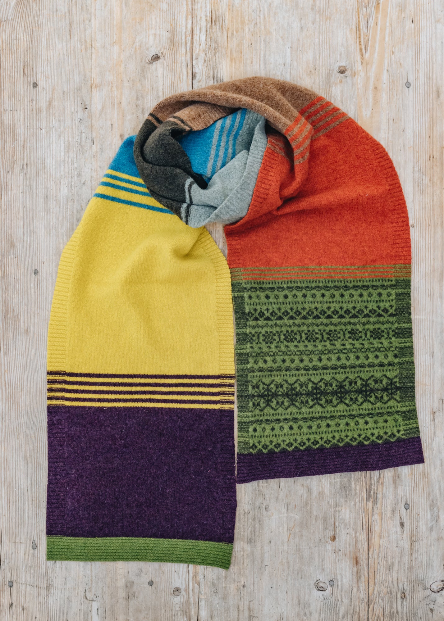 Alloa Stripe Scarf in October