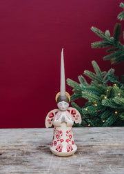 Bungalow Angel Marigold Candleholder in Ruby