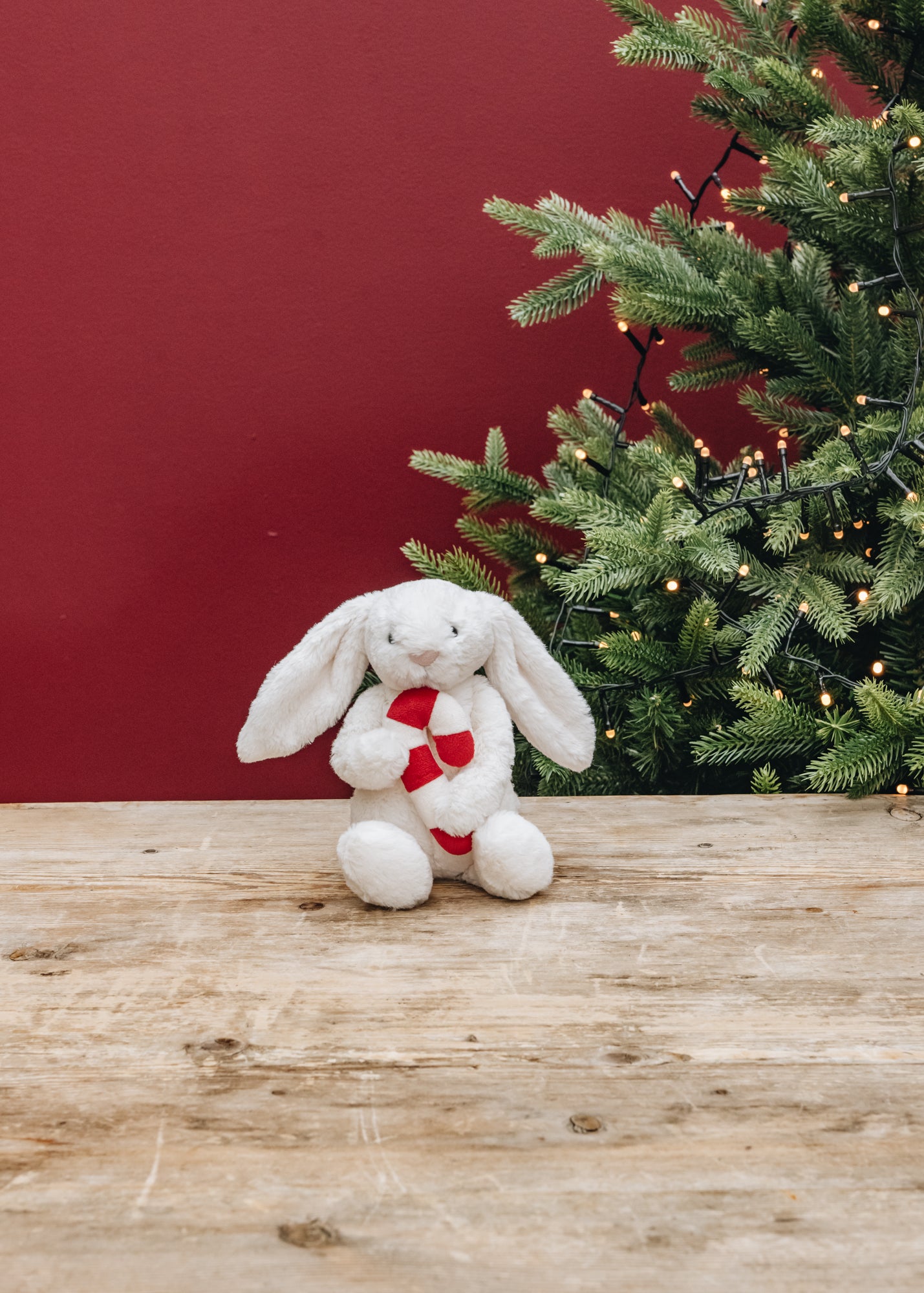 Jellycat Bashful Bunny with Candy Cane