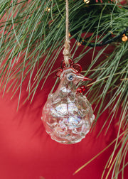 Treasure Tree Chicken Bauble in Pearl