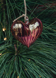 Treasure Tree Heart Bauble in Pink