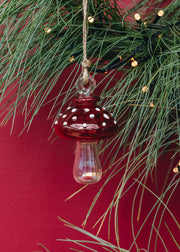 Treasure Tree Mushroom Bauble in Red and White