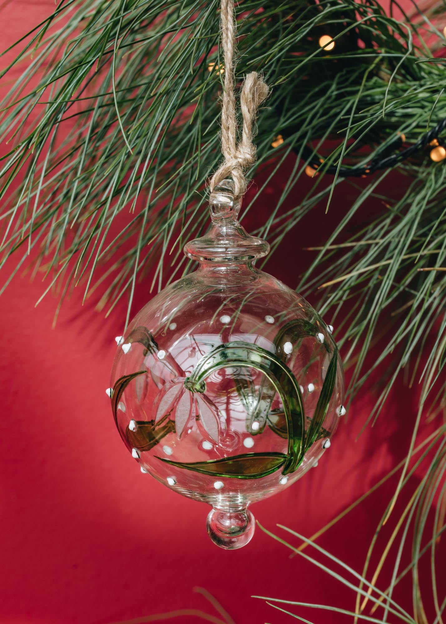 Treasure Tree Snowdrop Bauble in Green