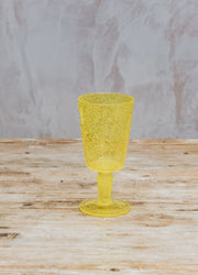 Memento Bubble Goblet in Yellow