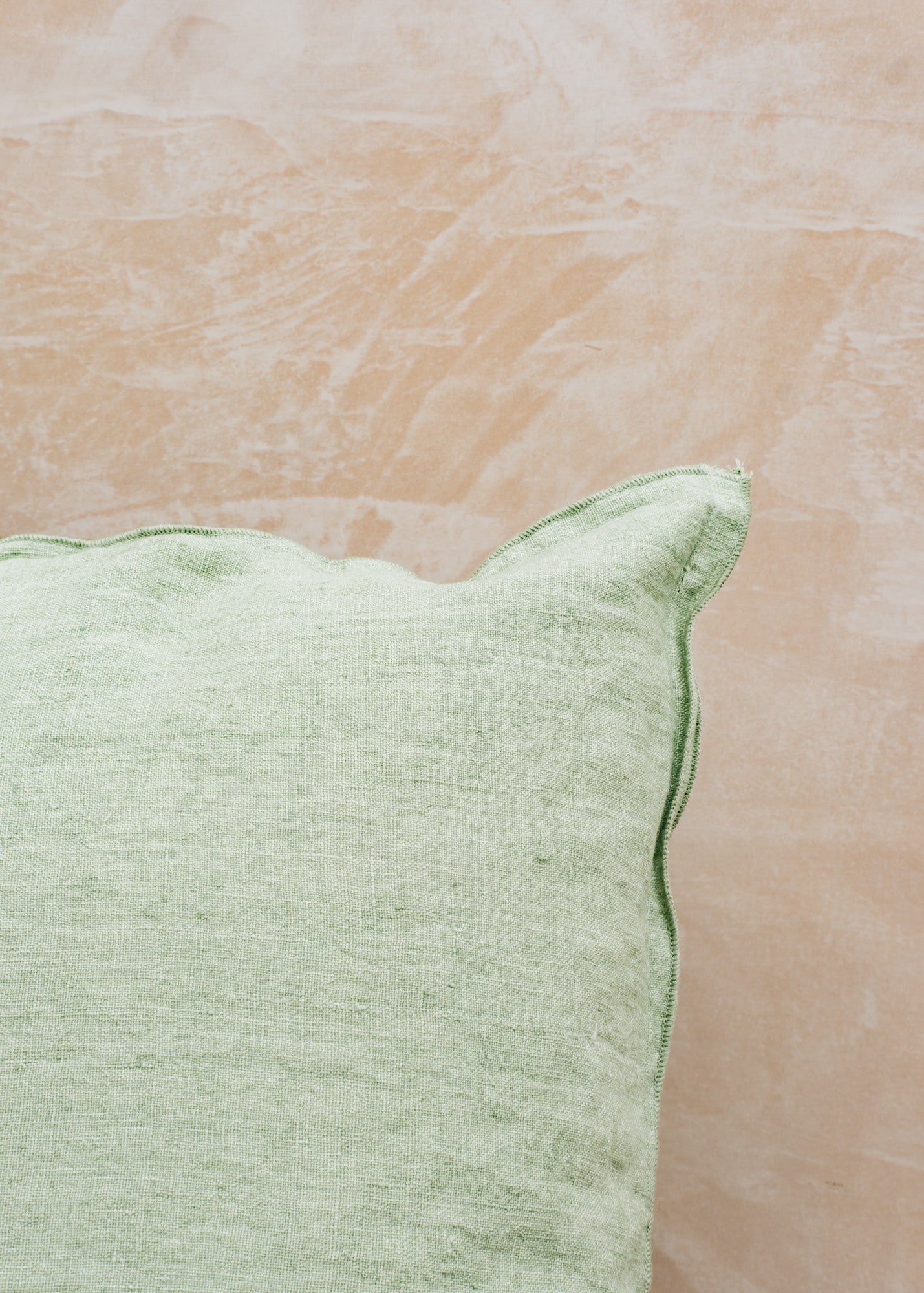 Laurel Green Linen Cushion