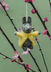 Bunny with Coat Ornament