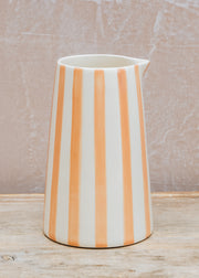 Candy Stripe Pitcher in Peach