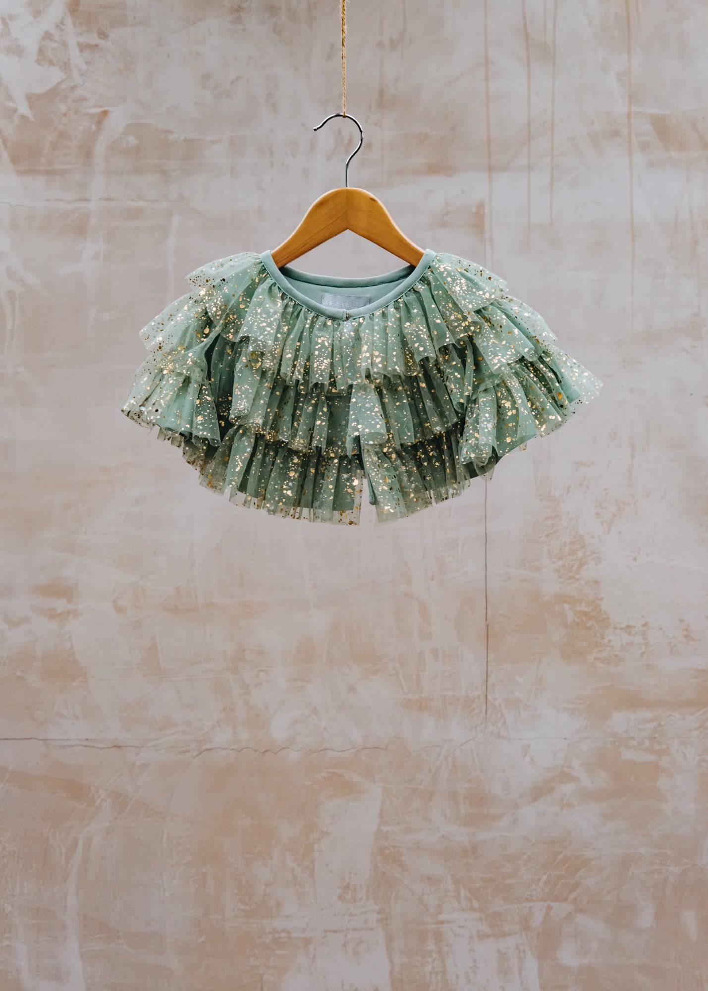 Lil' Atelier Cape in Green Sparkle