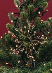 Mio Star Beaded Ornament in Champagne