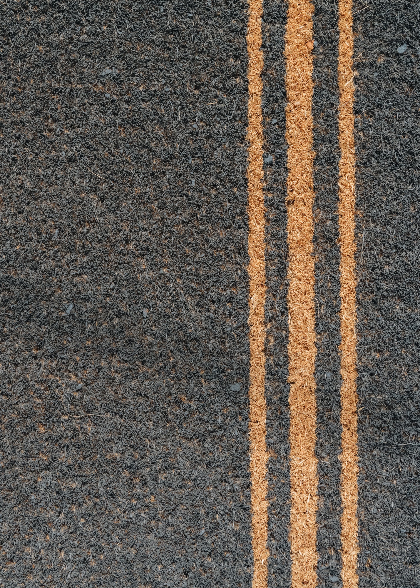 Charcoal Triple Stripe Large Doormat