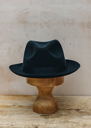 Wool Felt Chepstow Fedora Hat in Navy