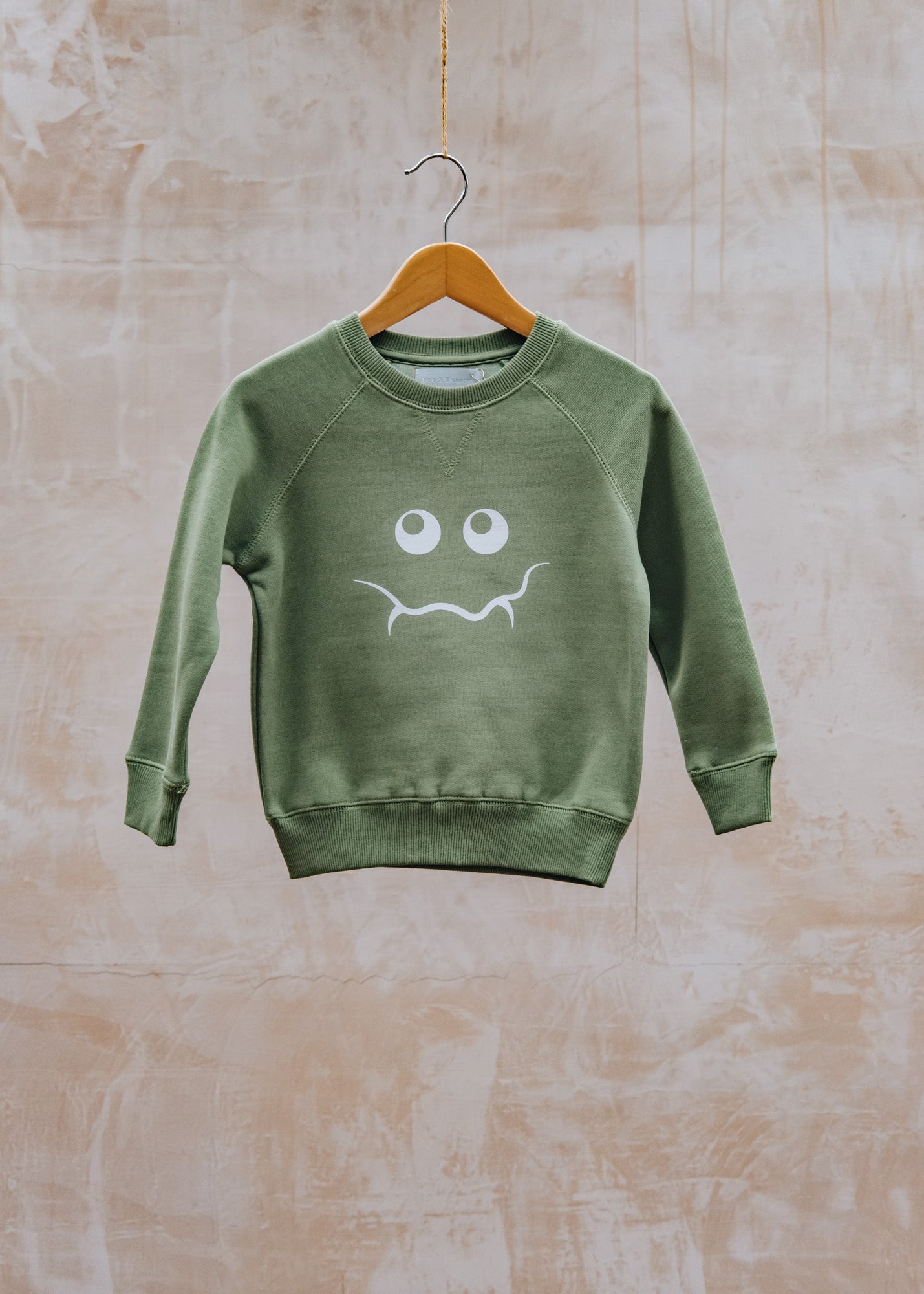 Töastie Children's Monster Sweatshirt in Olive