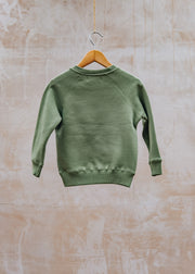 Bob & Blossom Children's Monster Sweatshirt in Olive