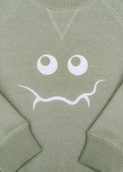 Children's Monster Sweatshirt in Olive