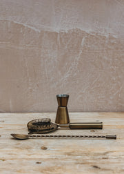 House Doctor Antique Brass Cocktail Making Set