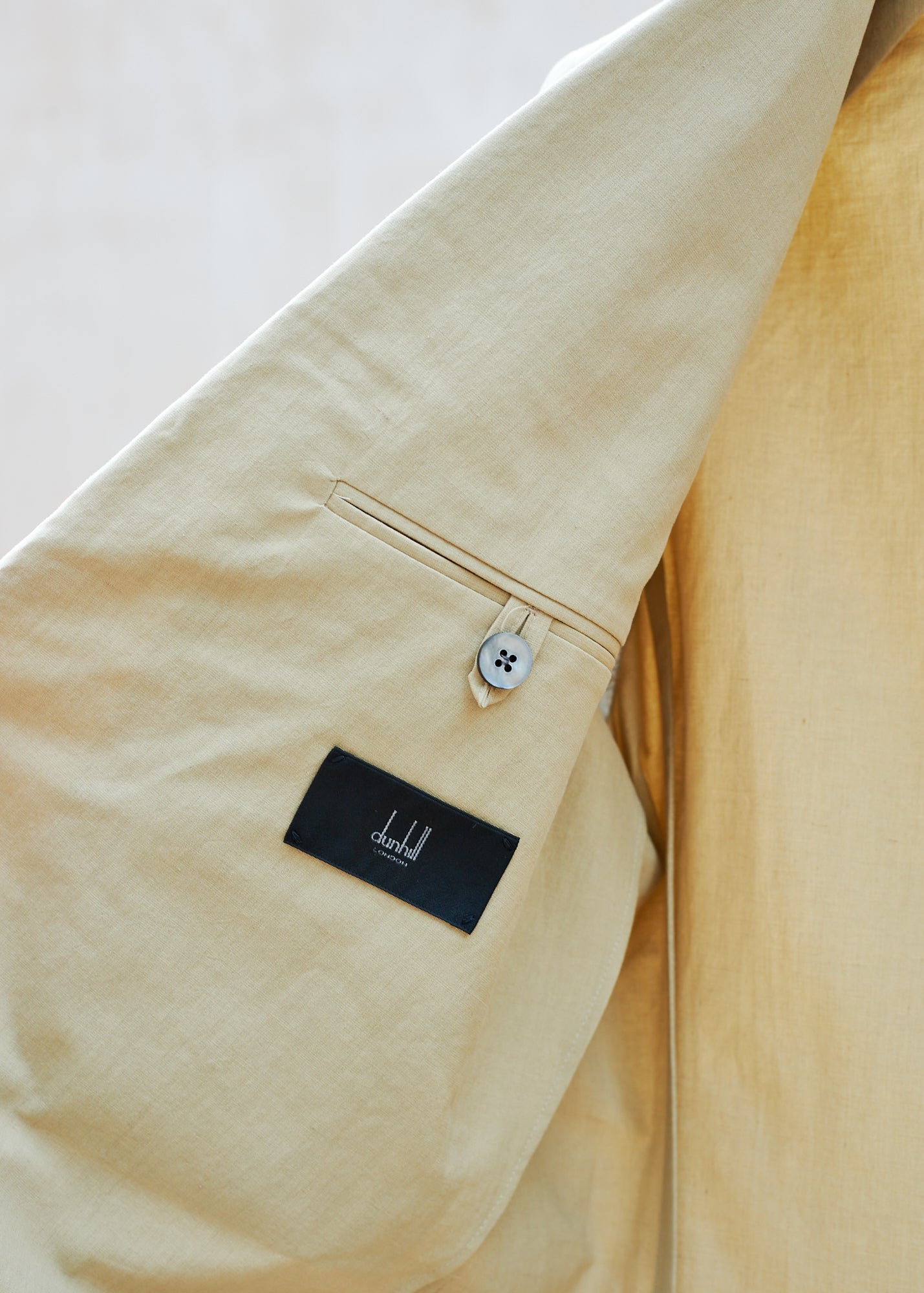 Dunhill Smart Unstruct Cotton/Silk/Linen Beige Jacket - M