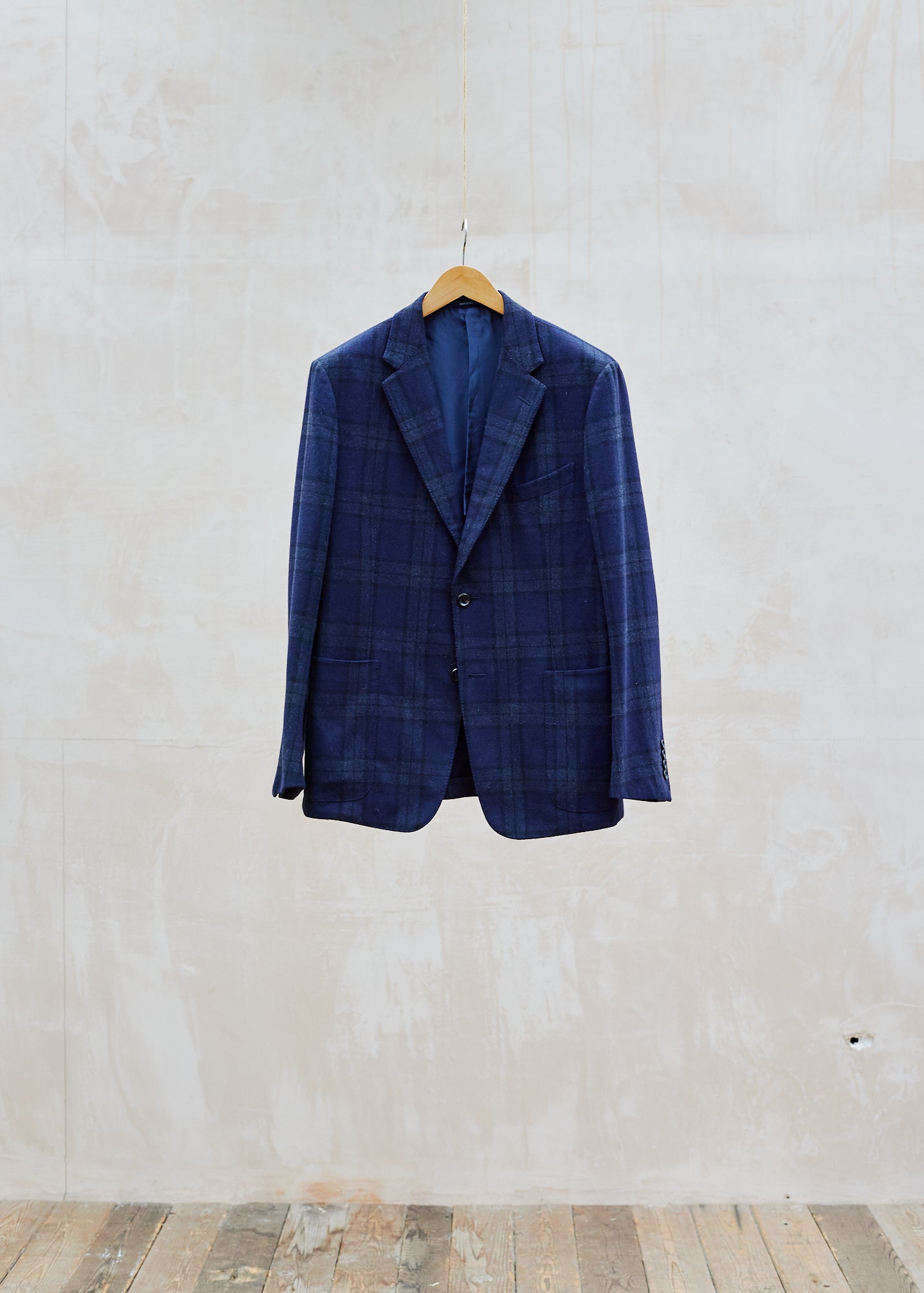 Dunhill Wool/Cashmere Subtle Check Blazer - XL