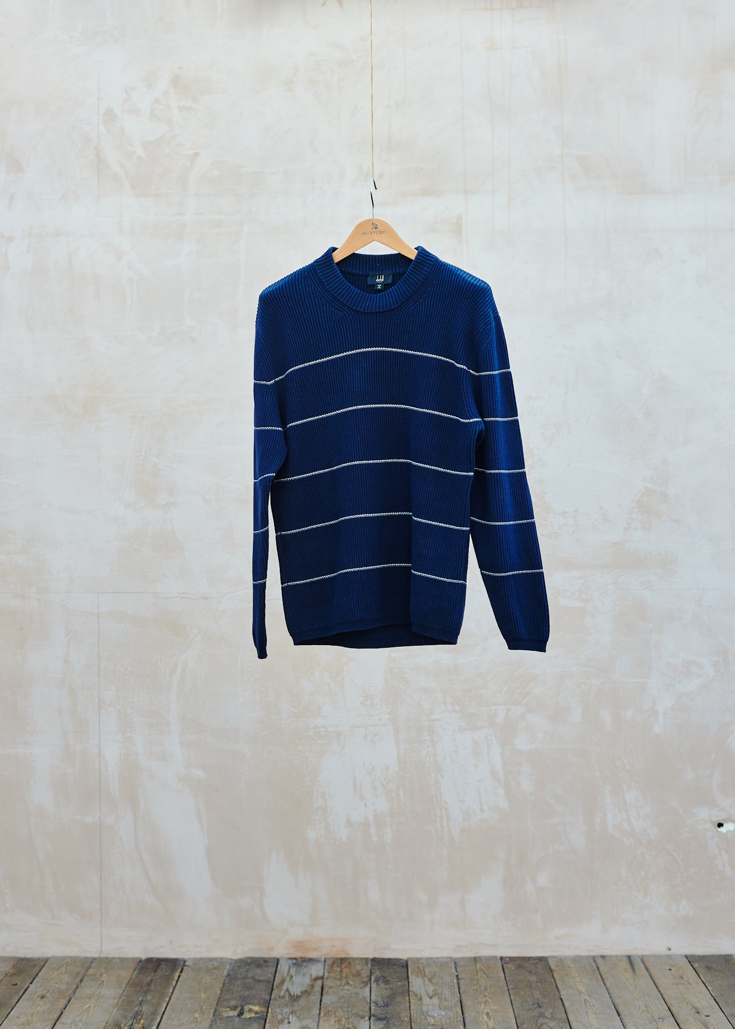 Yarmouth Oilskins Dunhill Thick Cotton-Blend Striped Crewneck - L