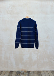 Kenny Ryder Dunhill Thick Cotton-Blend Striped Crewneck - L