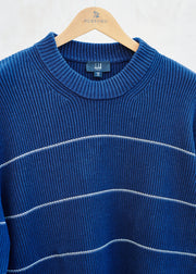 Kenny Ryder Dunhill Thick Cotton-Blend Striped Crewneck - L