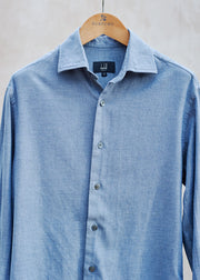 Kenny Ryder Dunhill Brushed Cotton Grey/Blue Shirt - S