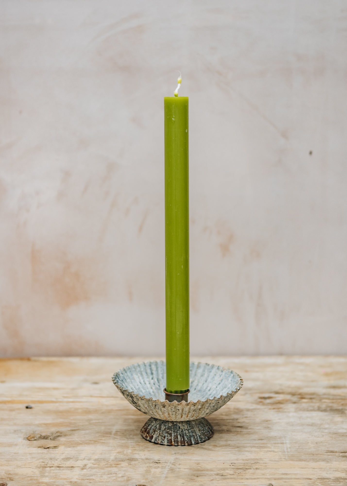 Dinner Candle in Leaf Green