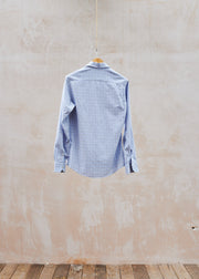 Ermenegildo Zegna Check One-Piece Collar Shirt/ S/M