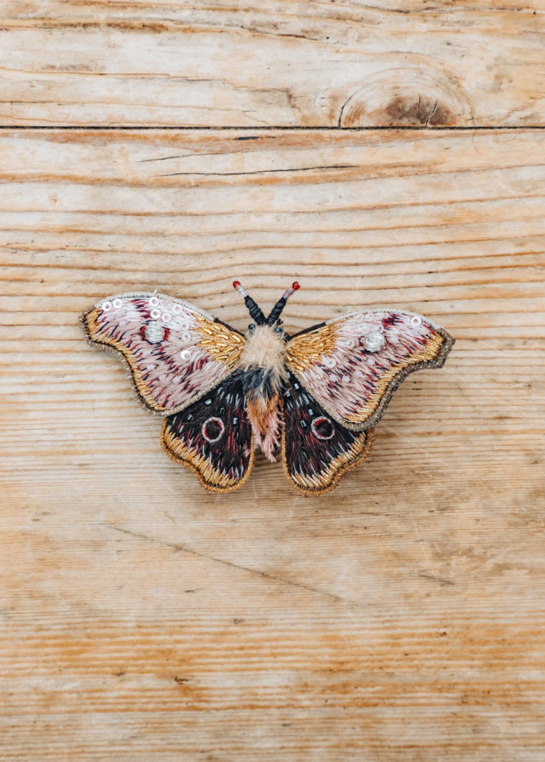 Emperor Mopane Moth Brooch