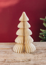 Paper Fraser Tree Decoration in Shell, 26cm