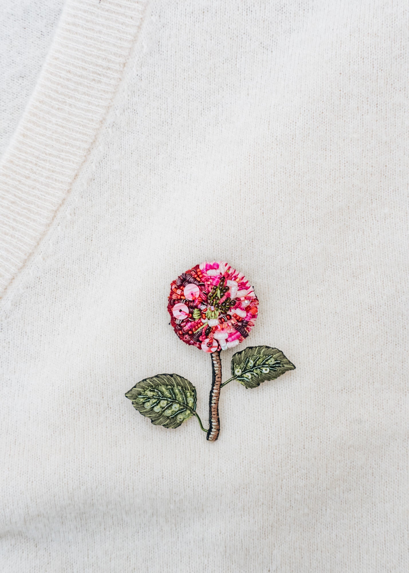 French Hydrangea Brooch