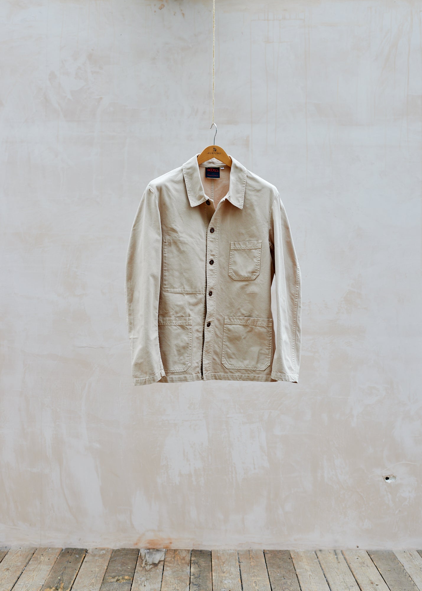 Vetra Tan Cotton French Work Jacket - L