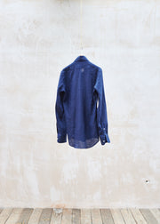 Thom Sweeney NEW Navy Fine Linen Buttondown Shirt - XS/S