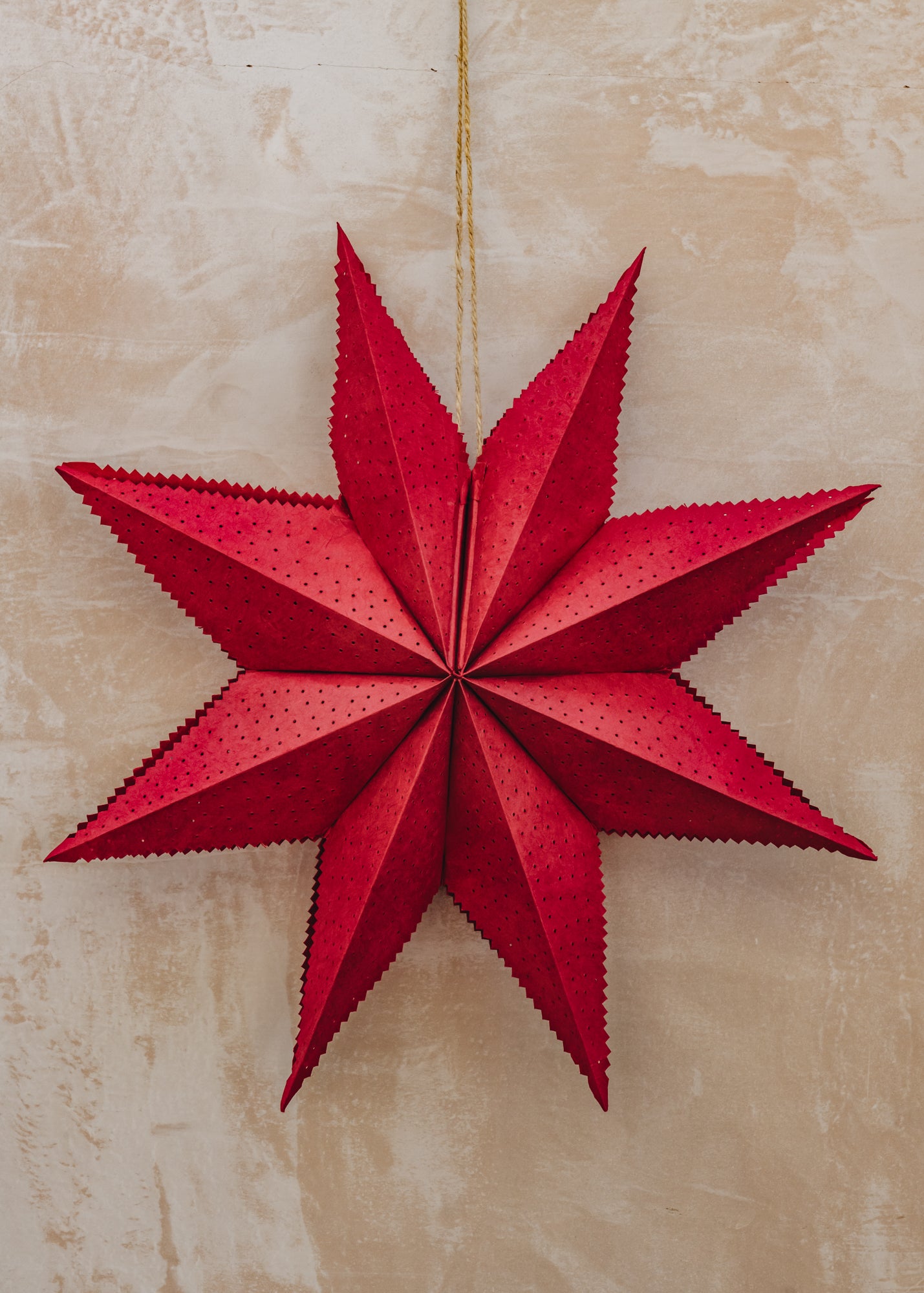 Glimmer Advent Star in Red