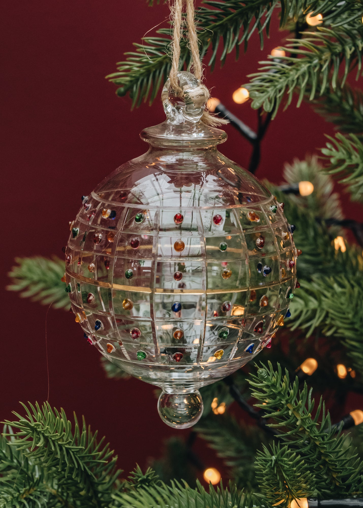 Glitter Bauble in Multi