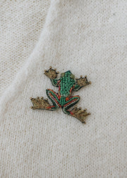 Trovelore Green Flying Frog Brooch