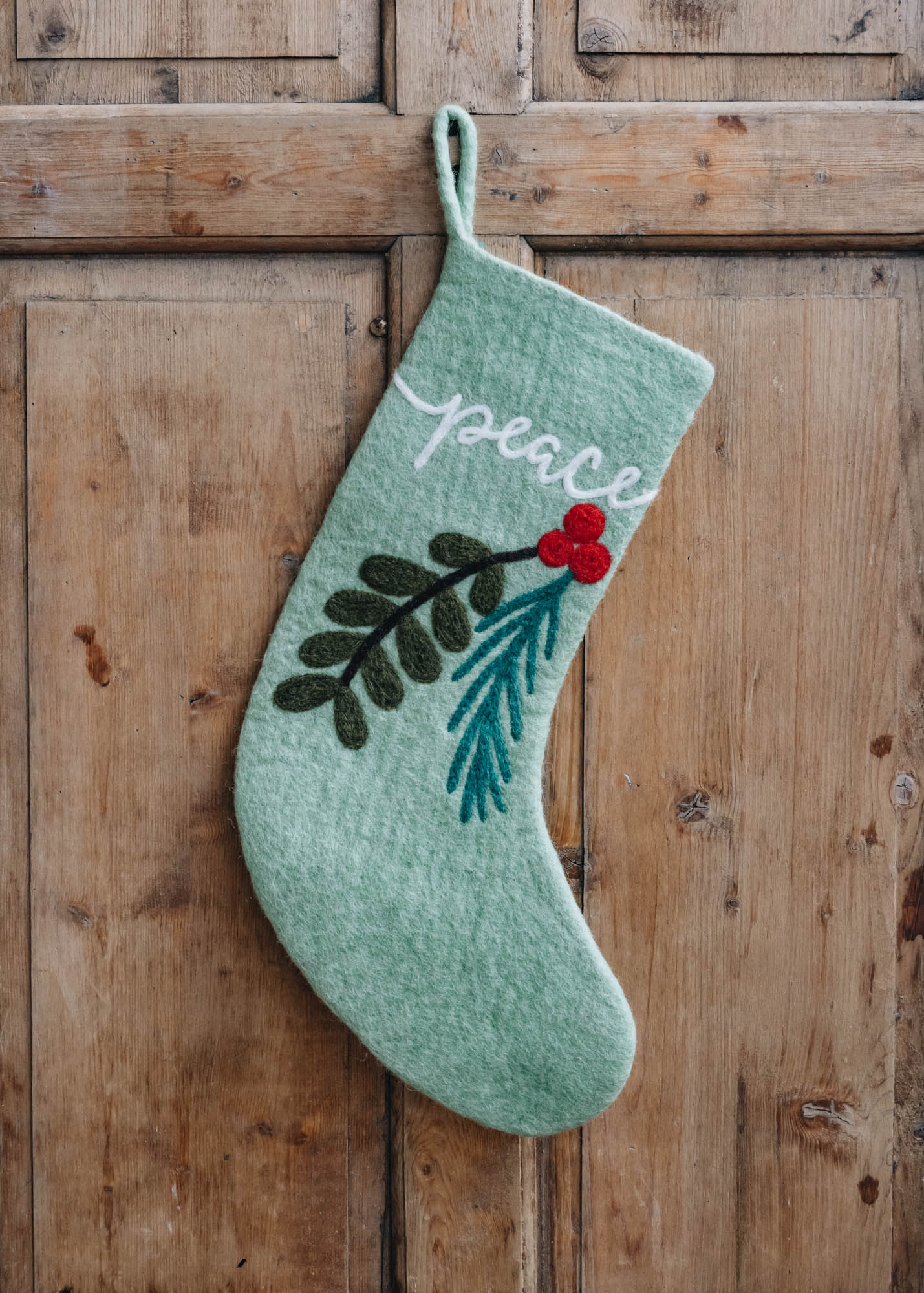 Scandi Chic Green Peace Stocking