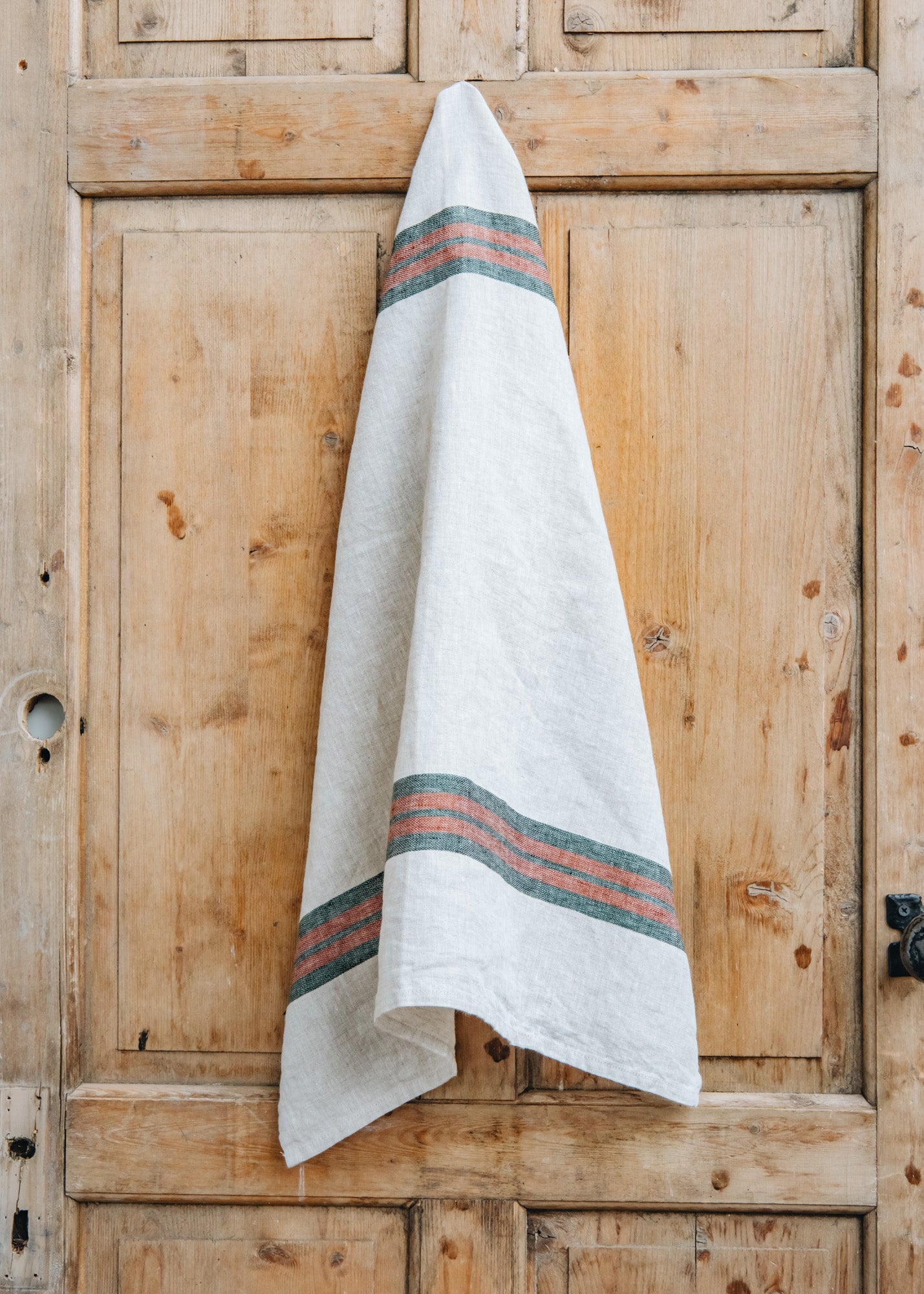 Green Stripe Dock Tea Towel