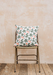 Bronte Moon Green and Pink Fig Cushion