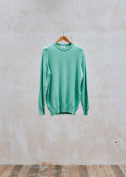 Hawick Knitwear Green Pure Lambswool Crewneck - L