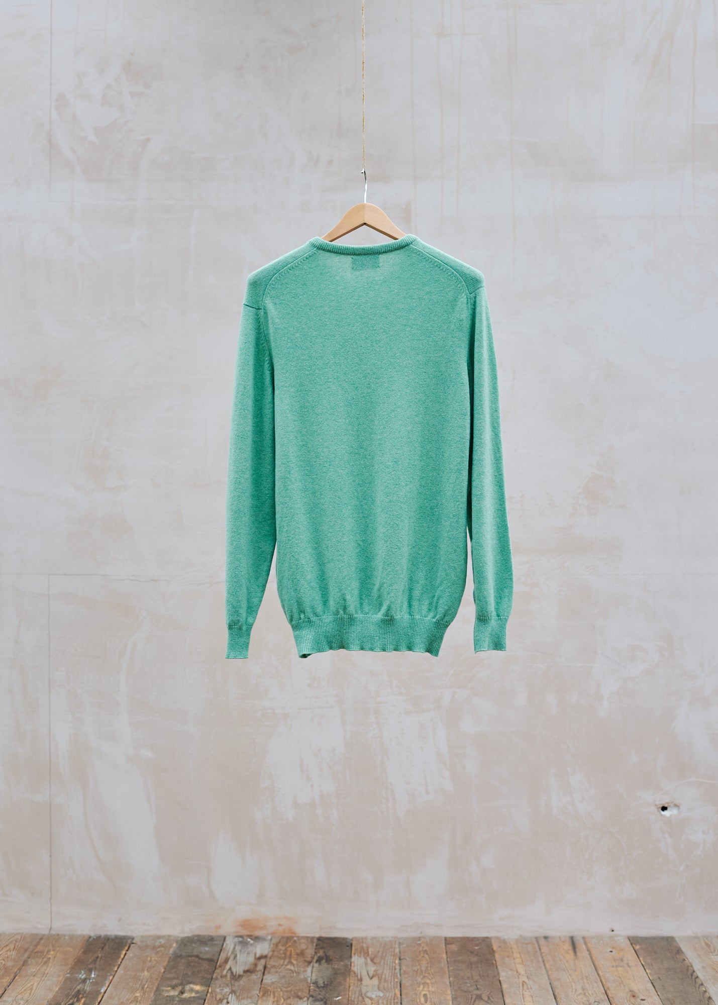 Hawick Knitwear Green Pure Lambswool Crewneck - L