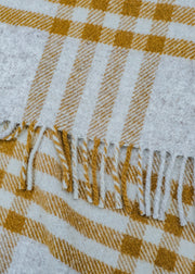 Tweedmill Hex Check Throw in English Mustard