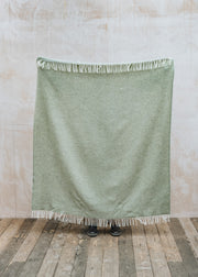 Tweedmill Illusion Throw in Green and Grey