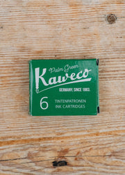 Kaweco Ink Cartridges in Palm Green, pack of six